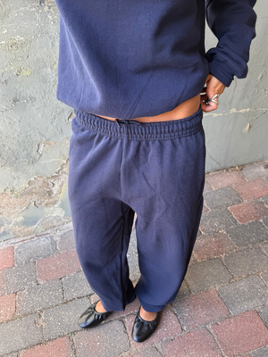 FRUIT SWEATPANTS W/ ELA - NAVY