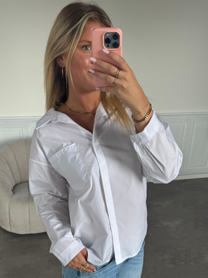 ELLE OVERSIZE SHIRT - WHITE