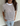 RIA STRIPE TEE - SILVER MINK/BRIGHT WHITE