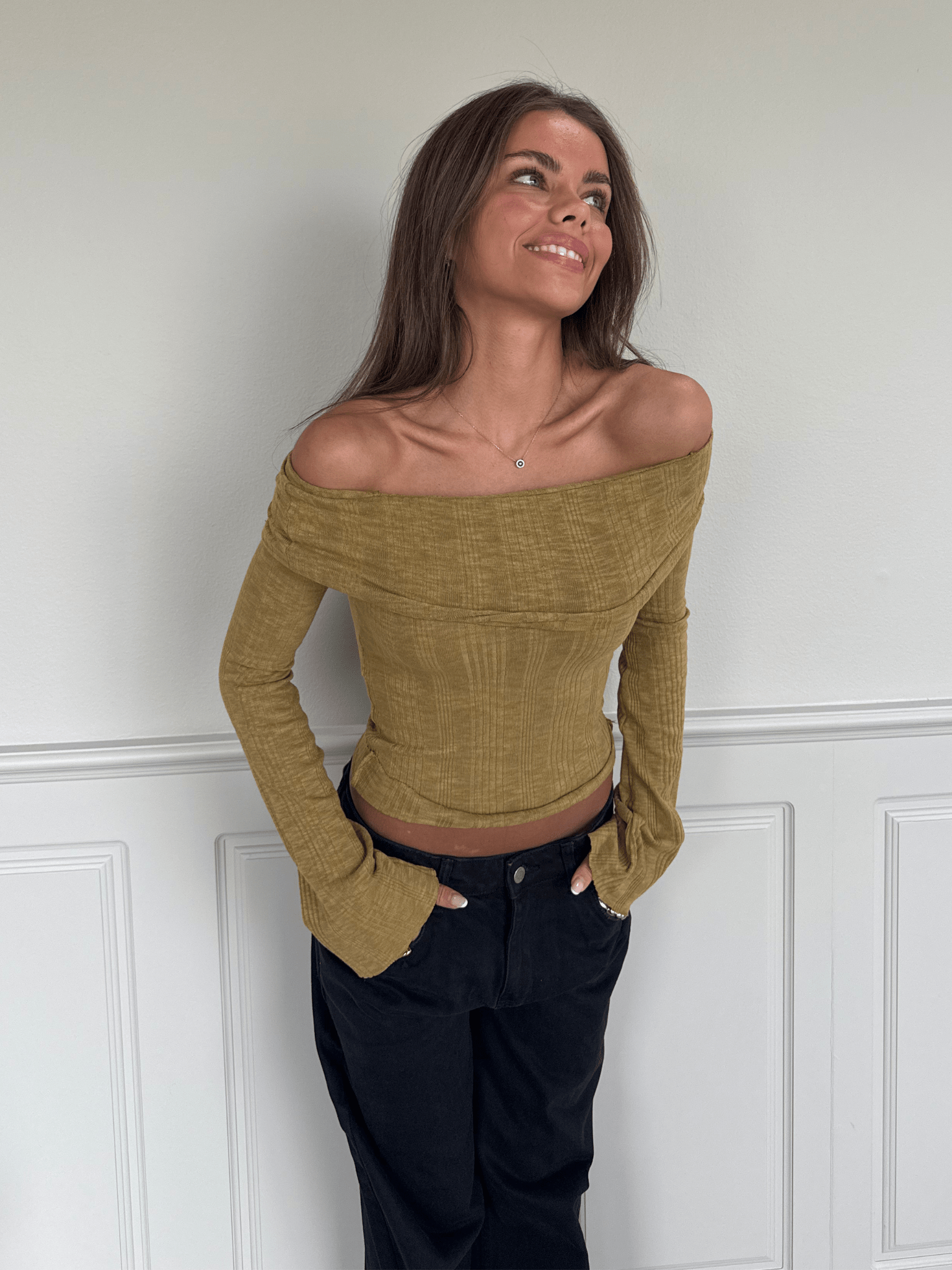 NINA LONG SLEEVE T-SHIRT - WHITE