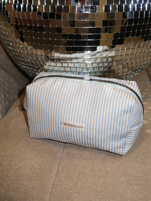 ADDY MAKEUP BAG - SKY BLUE STRIPE