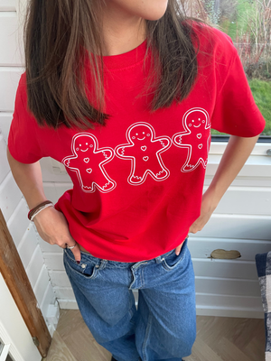 GINGERBREAD MEN T-SHIRT - RØD