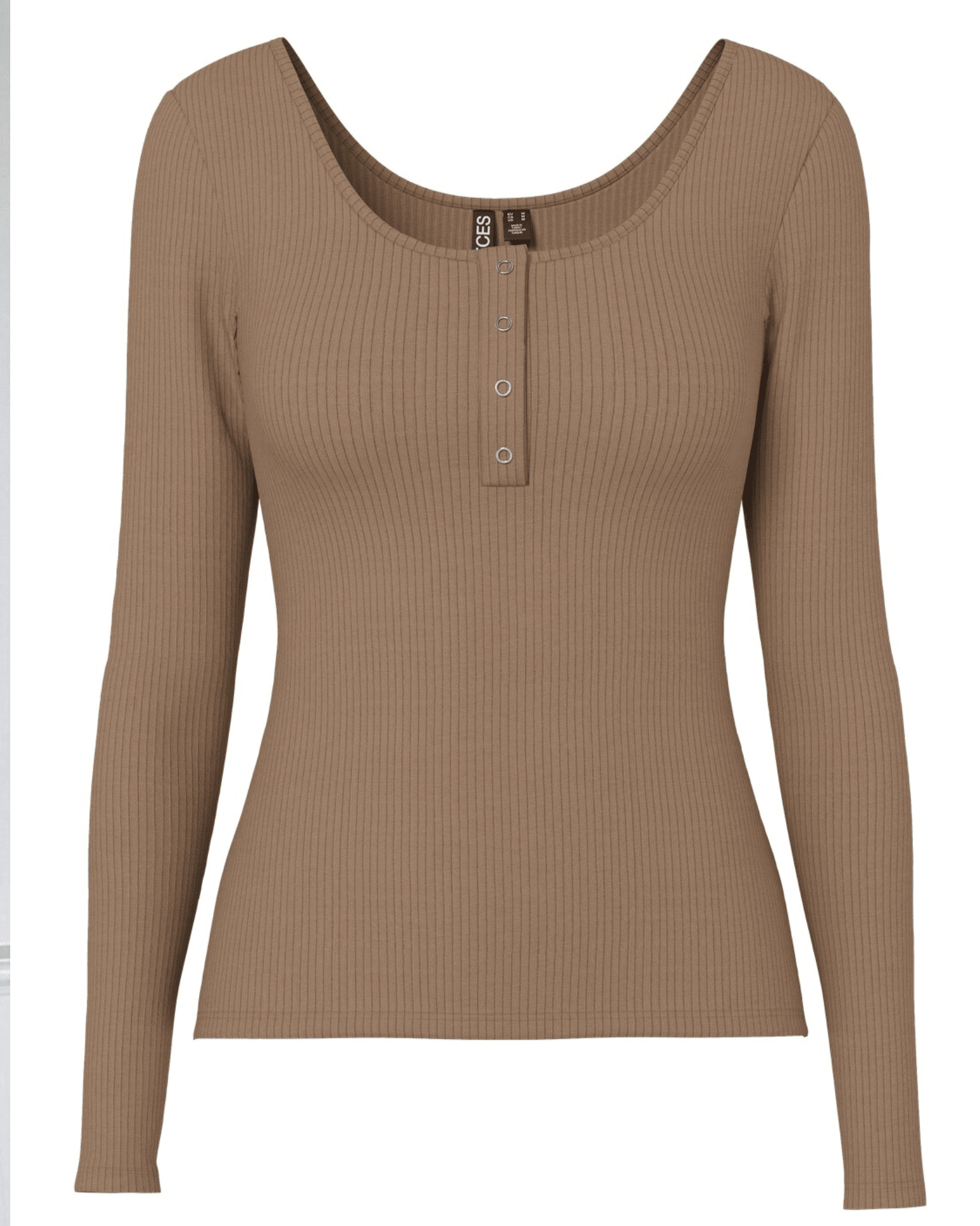 KITTE LONG SLEEVE TOP - FOSSIL
