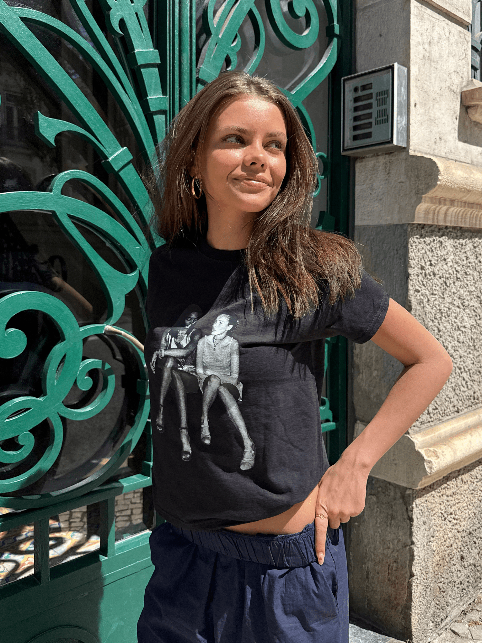 SUPERMODEL'S BABY TEE - BLACK