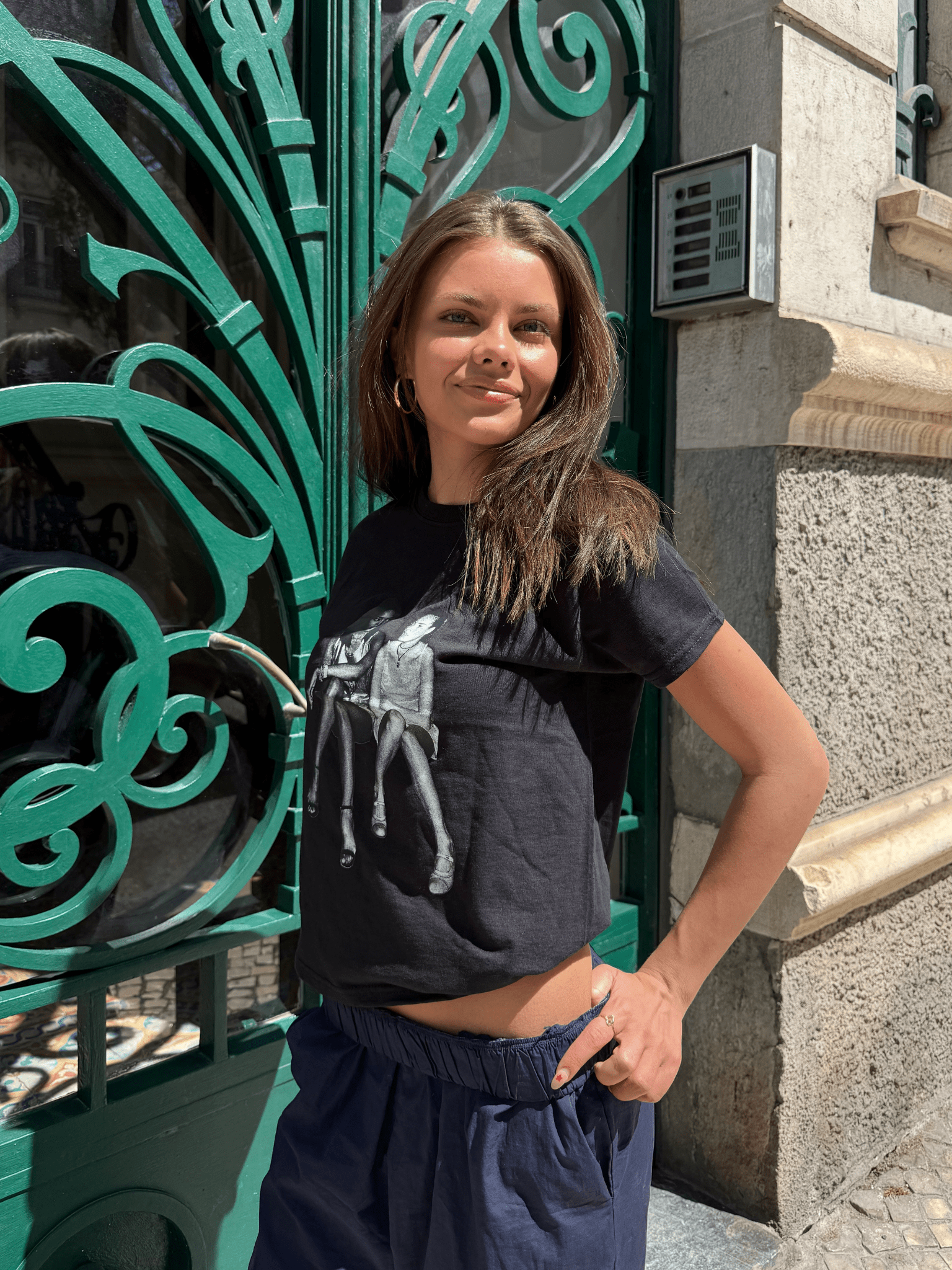 SUPERMODEL'S BABY TEE - BLACK