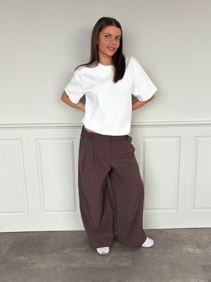 AIA BAGGY SUIT PANT - BROWN