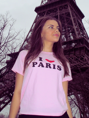 PARIS, BABY TEE - LIGHT RED