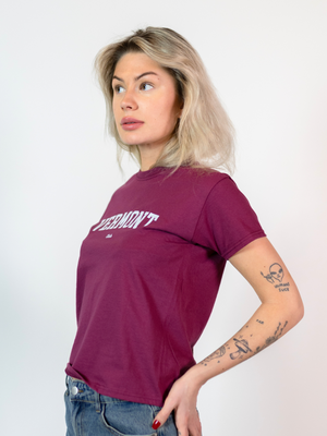 VERMONT (white), BABY TEE - BORDEAUX