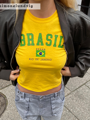 BRAZIL, BABY TEE - YELLOW