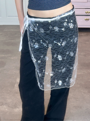 NATASJA LACE SARONG - BRIGHT WHITE