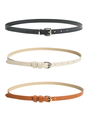KILLAS 3-PACK SLIM JEANS BELT - BLACK COGNAC/BIRCH