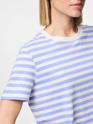 RIA STRIPE TEE - BLUE/BRIGHT WHITE