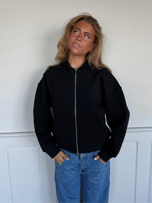 ASH SCUBA ZIP HOODIE - BLACK