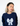 SATIN BOW (white) SWEATSHIRT - NAVY