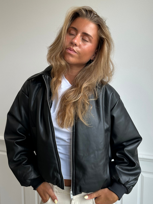 LARA BOMBER JACKET - BLACK