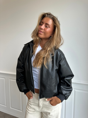 LARA BOMBER JACKET - BLACK
