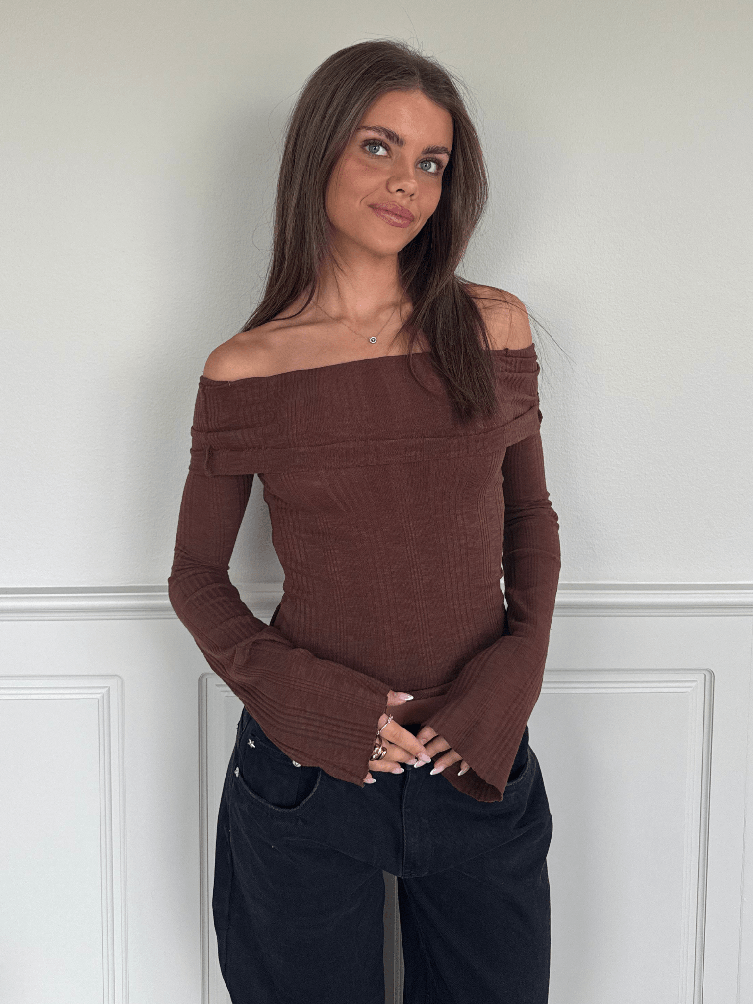 NINA LONG SLEEVE T-SHIRT - WHITE
