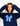 SATIN BOW (blue) SWEATSHIRT - NAVY