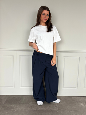 AIA BAGGY SUIT PANT - NAVY