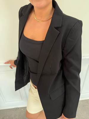 BOZZY LOOSE BLAZER - BLACK