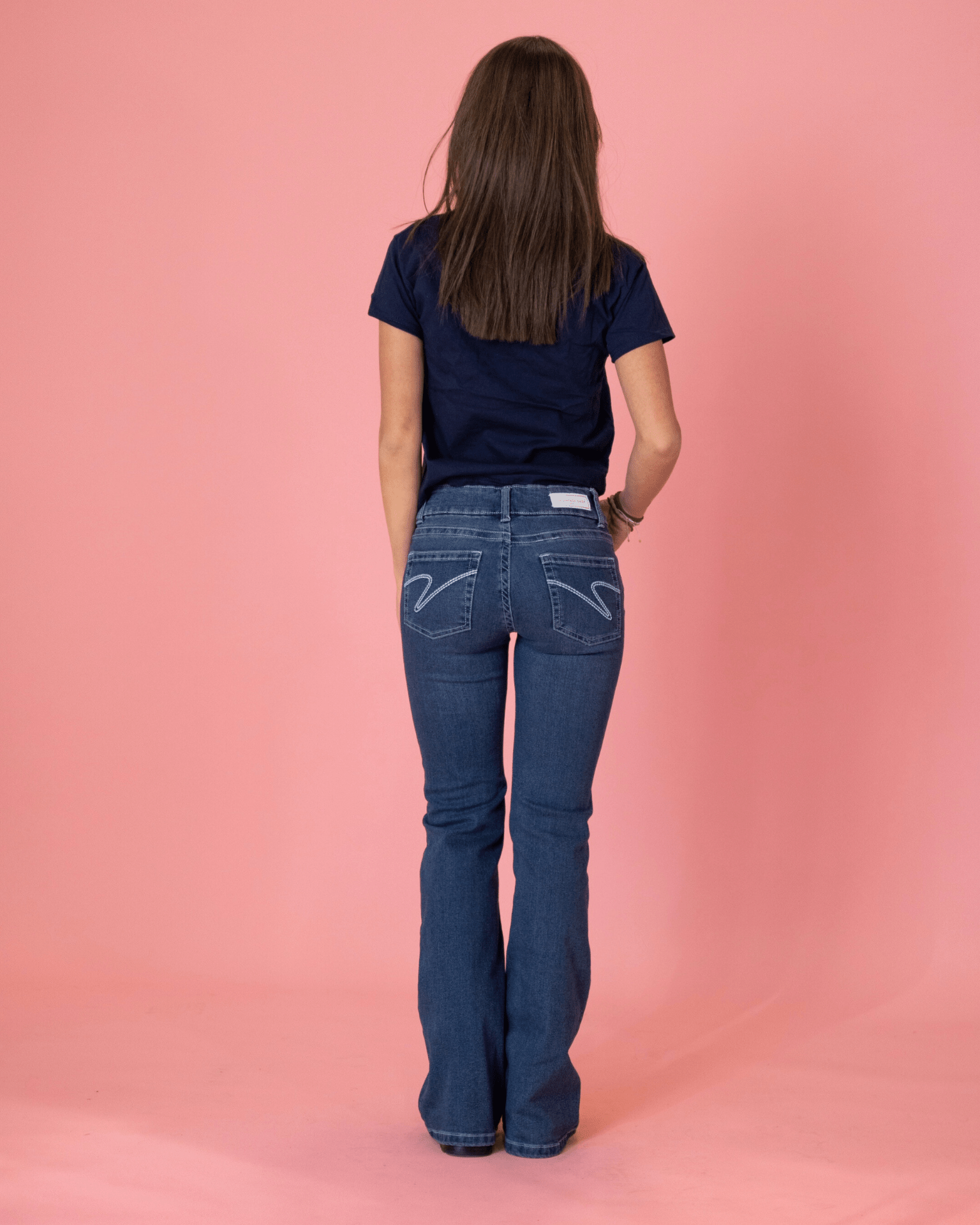 ERIKA LOW BOOTCUT JEANS - MID BLUE