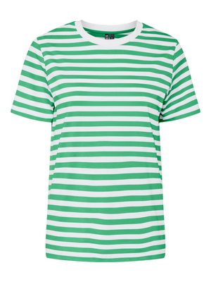 RIA STRIPE TEE - GREEN/BRIGHT WHITE