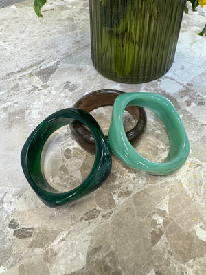 3-PACK BRACELETS - GREEN/BROWN MIX