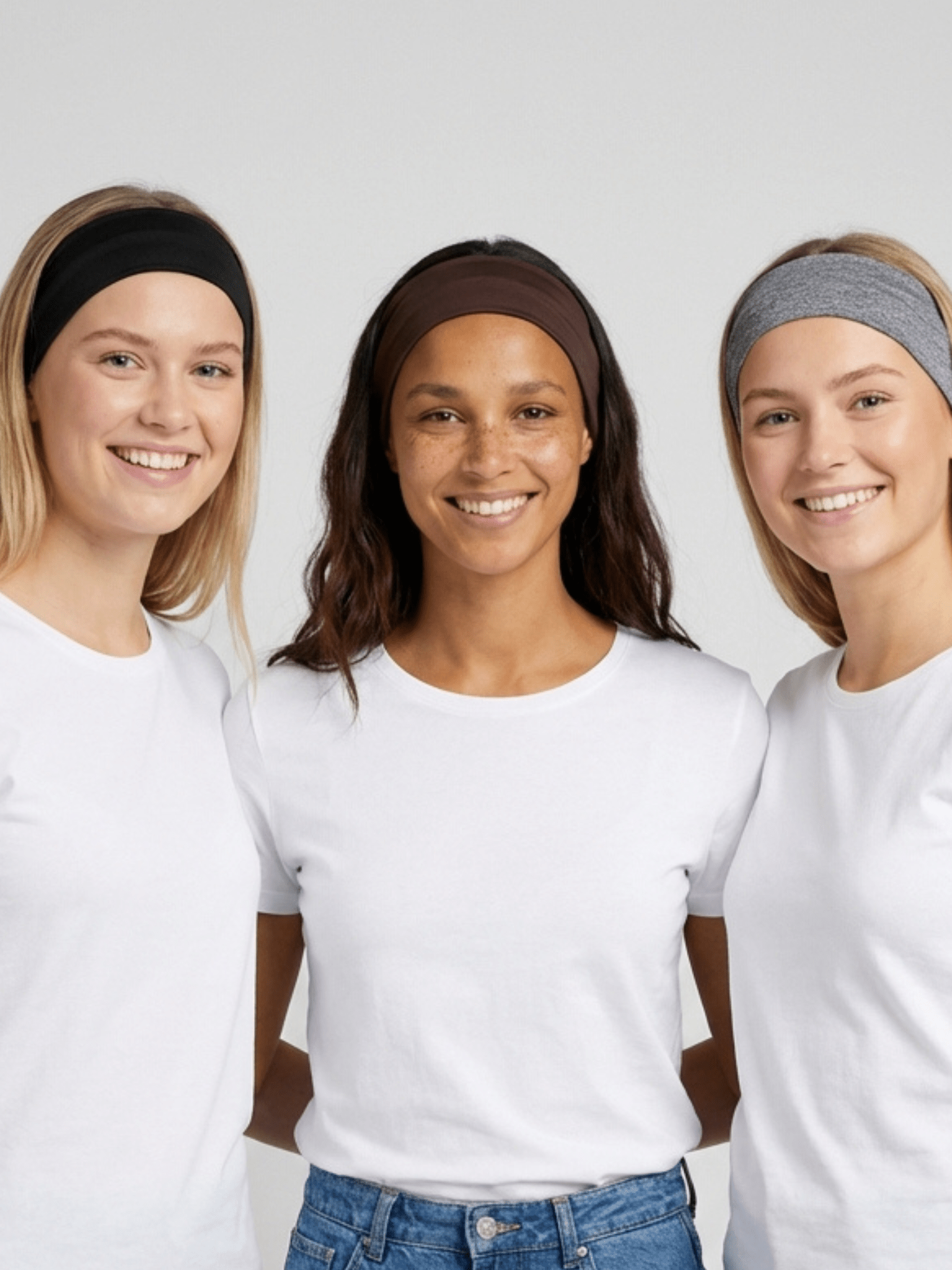 ANNE HAIRBAND (3-Pack) - BLACK/BROWN/DARK GREY