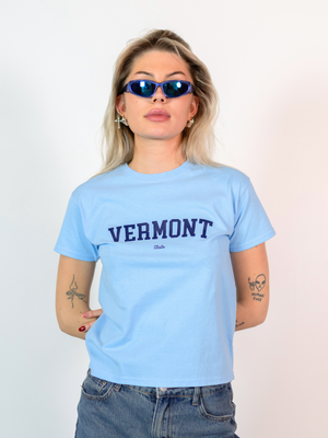 VERMONT (navy), BABY TEE - LYSEBLÅ