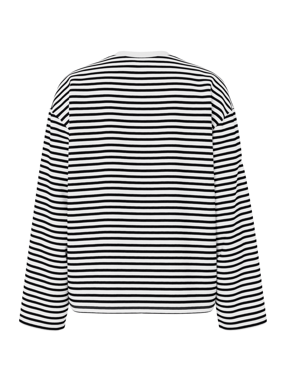 SADIE STRIPE TEE LS - CLOUD DANCER / BLACK