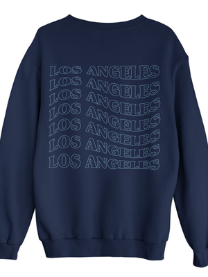 LOS ANGELES SWEAT (rygprint) - NAVY