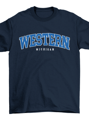 WESTERN MICHIGAN TEE - NAVY