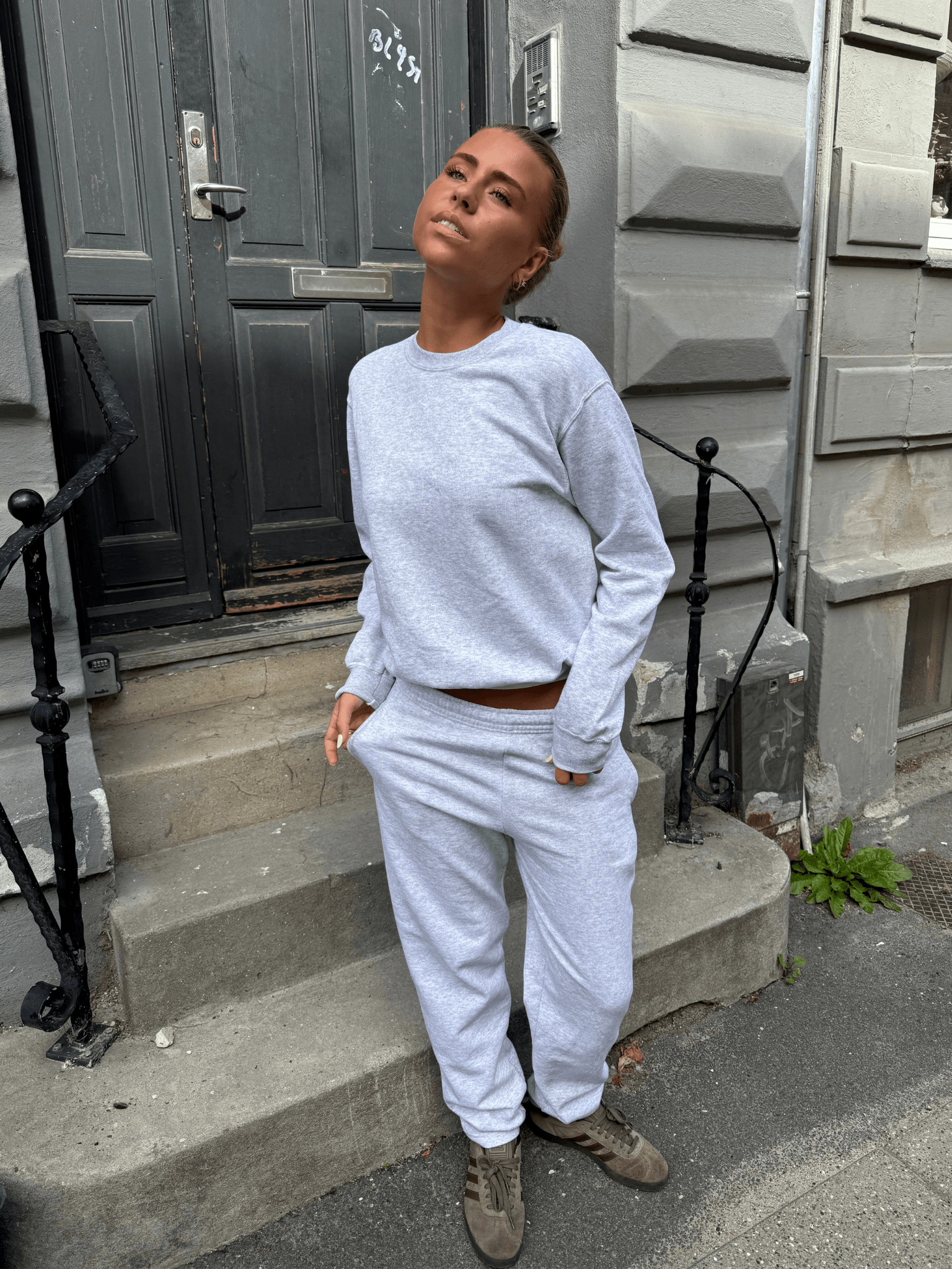 FRUIT SWEATPANTS WITHOUT ELASTIC - GRAY