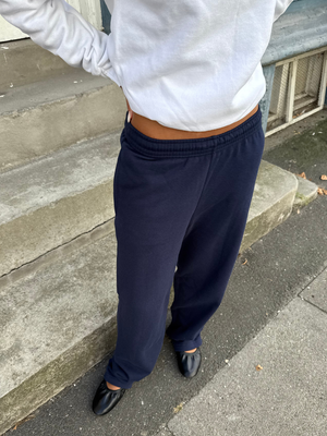 FRUIT SWEATPANTS W/ ELA - NAVY