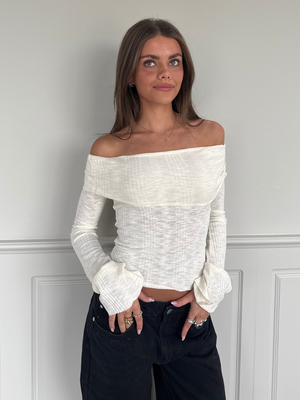 NINA LONG SLEEVE T-SHIRT - WHITE