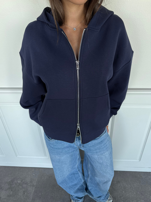 ASH SCUBA ZIP HOODIE - NAVY