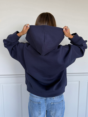 ASH SCUBA ZIP HOODIE - NAVY