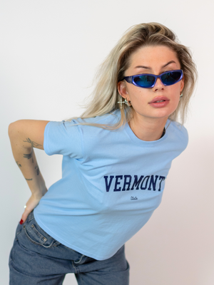 VERMONT (navy), BABY TEE - LYSEBLÅ