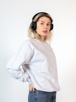 MEGA DISCO KUGLE (sort) SWEATSHIRT (rygprint) - GRÅ