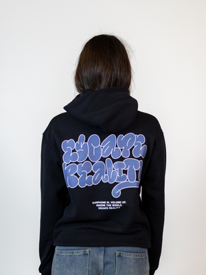 ESCAPE REALITY (back print) HOODIE - BLACK