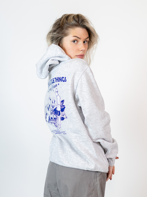 FRIENDS HOODIE (back print) - GRAY