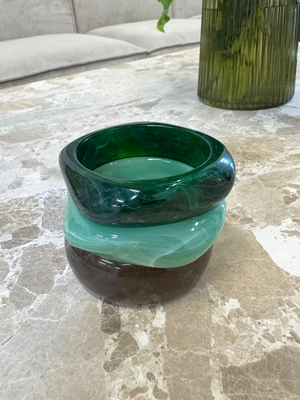 3-PACK BRACELETS - GREEN/BROWN MIX