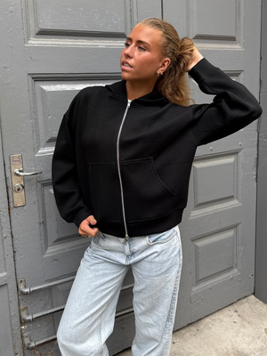 ASH SCUBA ZIP HOODIE - BLACK