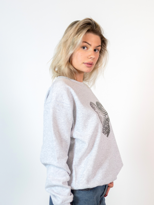 HEART DISCO (BLACK) SWEATSHIRT - GRAY