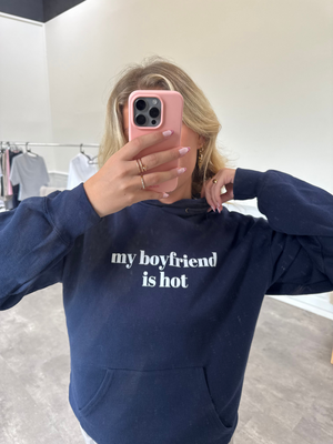 DISCO BALL (violet) HOODIE - NAVY