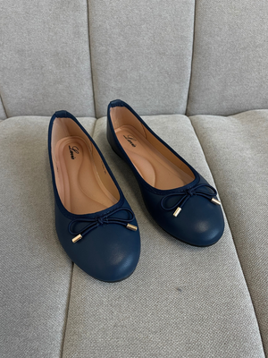 ANNA BALLERINA SHOES - NAVY