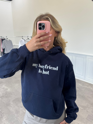 DISCO BALL (violet) HOODIE - NAVY