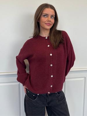 MOLLI CARDIGAN - WINE RED