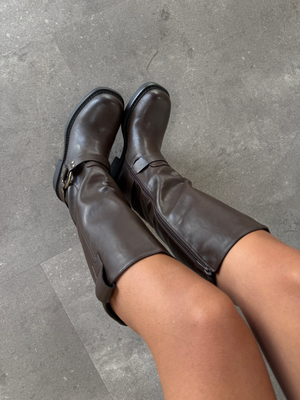NELLIE BIKER BOOT - BROWN