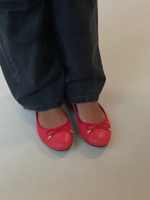 ANNA BALLERINA SHOES - RED